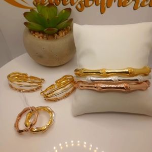 Earrings, Bracelets and Ring Set